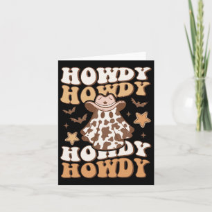 Howdy Ghost Cowboy Hat Ts Rodeo Western Halloween  Card