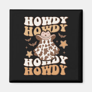 Howdy Ghost Cowboy Hat Ts Rodeo Western Halloween Magnet