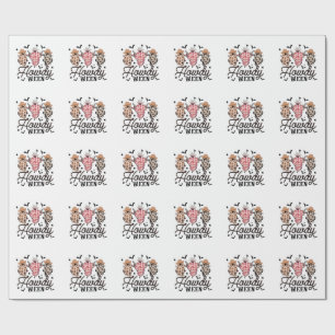 Howdy Ghost Halloween Rodeo Western Howdy Cowboy  Wrapping Paper