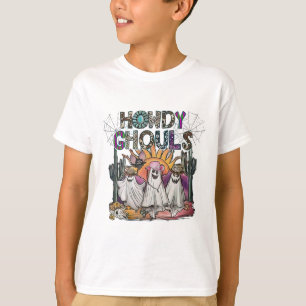 Howdy Ghouls Western Halloween Fall Ghosts Boo T-Shirt