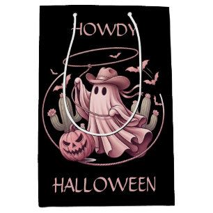 Howdy Halloween Desert Ghost Lasso Medium Gift Bag