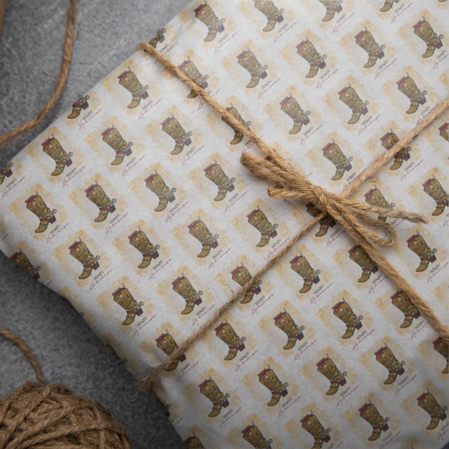 Howdy Holidays Christmas Lights Cowboy Boot Tissue Paper (Creator Uploaded)