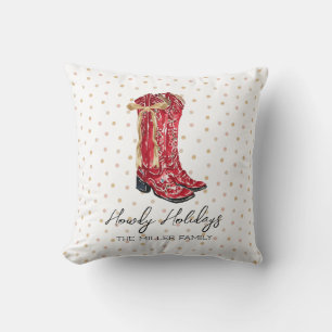 Howdy Holidays Cowgirl Cushion