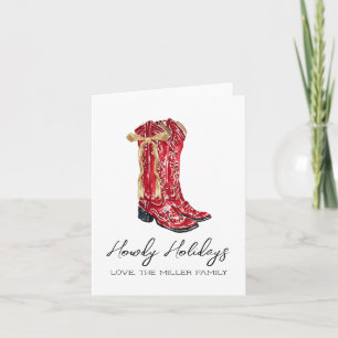 Howdy Holidays Western Christmas Card