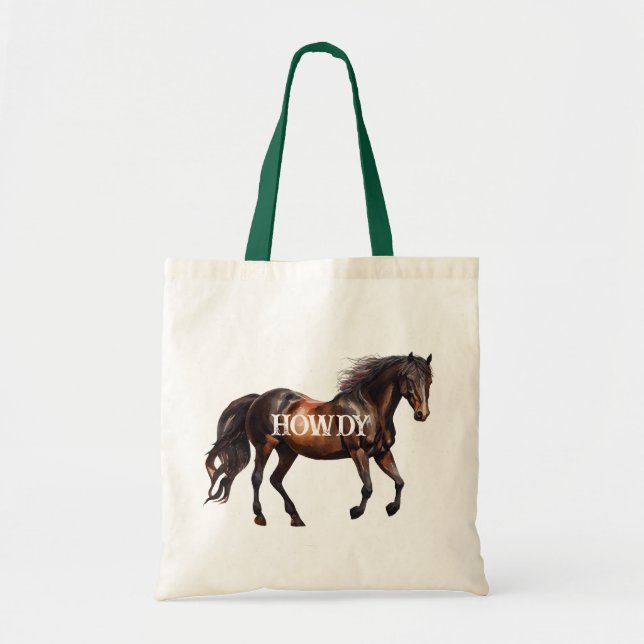 Howdy Horse  Tote Bag (Front)