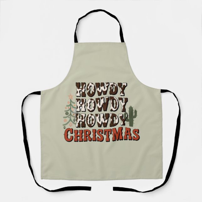Howdy Howdy Howdy Christmas Family Xmas Party Gift Apron (Front)