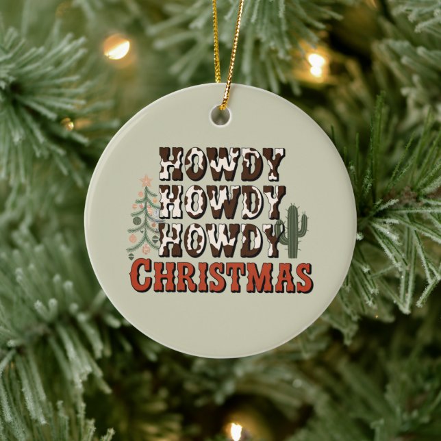 Howdy Howdy Howdy Christmas Family Xmas Party Gift Ceramic Tree Decoration (Tree)
