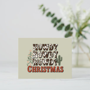 Howdy Howdy Howdy Christmas Family Xmas Party Gift Holiday Postcard
