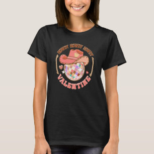 Howdy Howdy Valentine's Day Western Disco Ball Ret T-Shirt