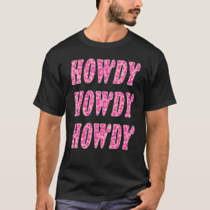 Howdy Leopard Print Western Country Southern Rodeo T-Shirt