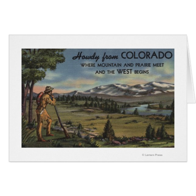 Howdy (Mountain & Prairie Scene) (Front Horizontal)
