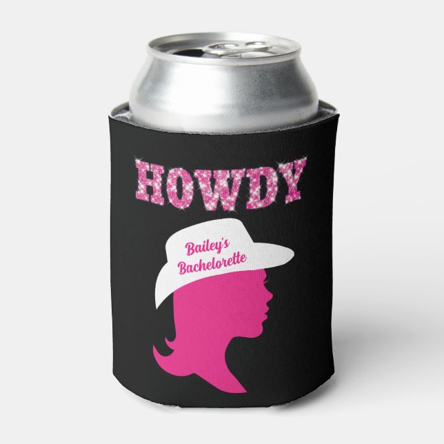 Howdy Nashville Bachelorette Can Cooler (Can Front)