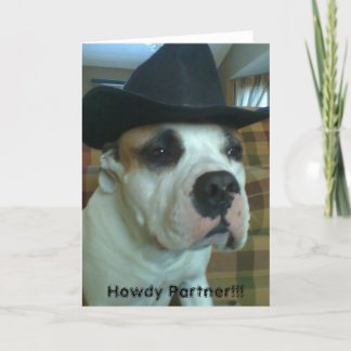 Howdy partner greeting card