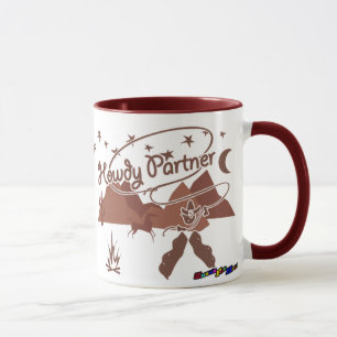 Howdy Partner - rustic mug