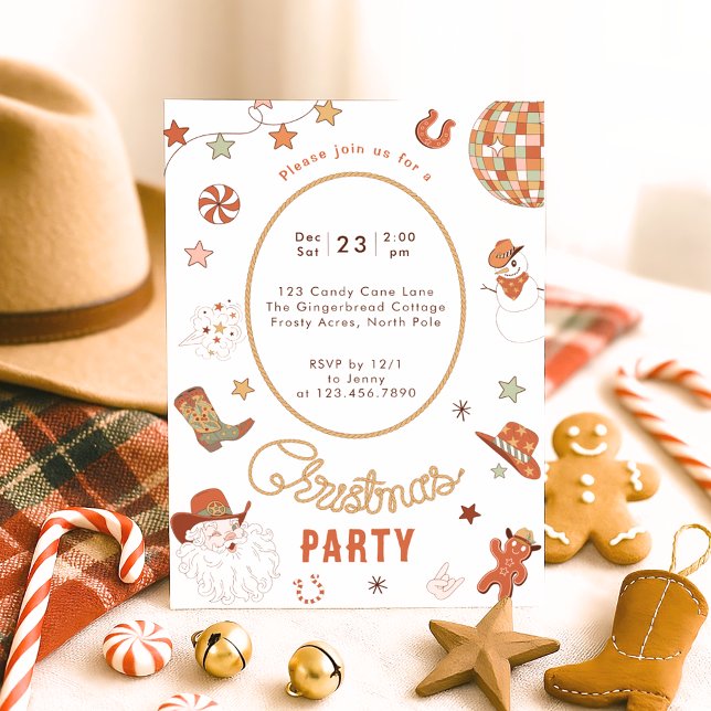 Howdy Partner Western Christmas Party Invitation (Creator Uploaded)