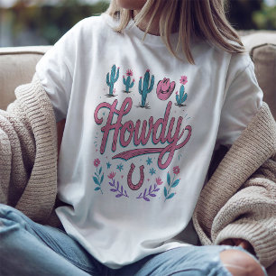 Howdy Pastel Cowgirl Western Graphic Tee