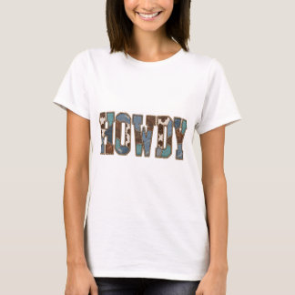 Howdy Patchwork Western PNG Cowgirl Graphic Design T-Shirt