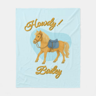 Howdy! Pony Blanket   Personalised Gifts for Kids