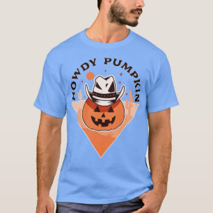 Howdy Pumpkin Cowboy Rodeo Western Country Fall Ha T-Shirt