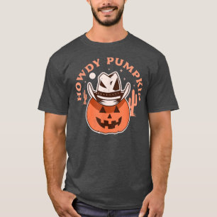 Howdy Pumpkin Cowboy Rodeo Western Country Fall Ha T-Shirt