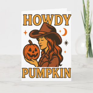 Howdy Pumpkin’ Folded Greeting Card
