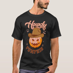 Howdy Pumpkin Rodeo Western Country Fall Southern T-Shirt