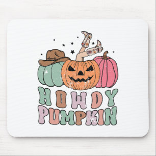 Howdy Pumpkin Western Fall Rodeo Halloween Mouse Mat