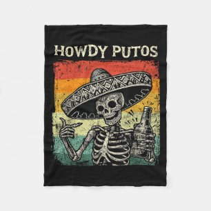 Howdy putos cinco de drinko funny cinco de mayo fleece blanket