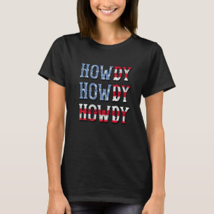Howdy Retro Cowgril & Cowboy Western Rodeo Texas 4 T-Shirt