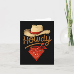 Howdy Retro Western Funny Cowboy Or Cowgirl Card
