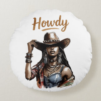 Howdy Round Cushion