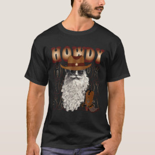 Howdy Santa Retro Western Christmas Holidays Cowbo T-Shirt