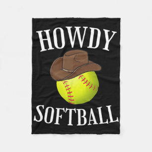 Howdy Softll Cowboy Cowgirl Western Softll Lover Fleece Blanket