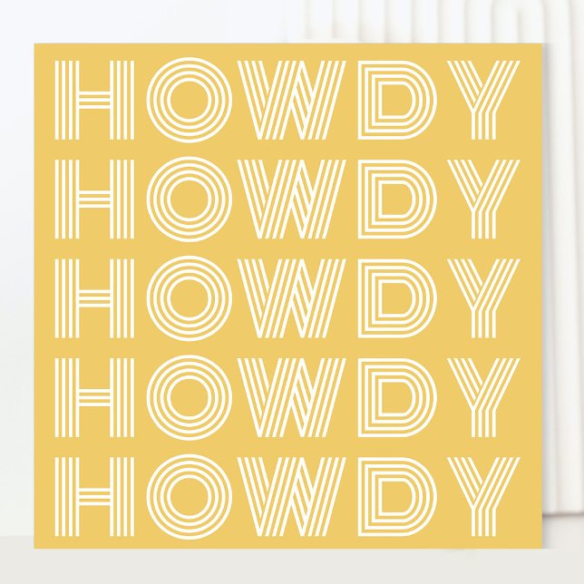Howdy Southern Charm Greetings Card (Creator Uploaded)
