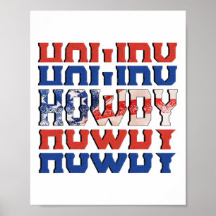 Howdy Southern Western Girl Country Cowgirl 4th Of Poster