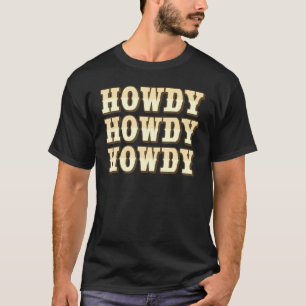 Howdy Space Cowgirl Western Outfit 70s Costume Vin T-Shirt