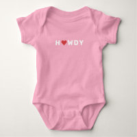 Howdy Texas-themed Baby Bodysuit 