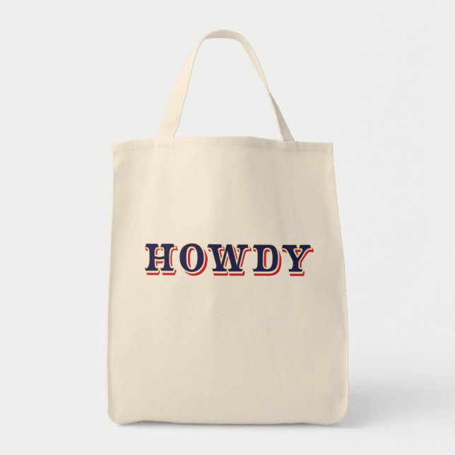 Howdy  tote bag (Front)