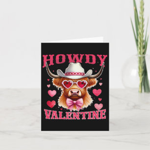 Howdy Valentine Cow Cowboy Valentine’s Day Western Card