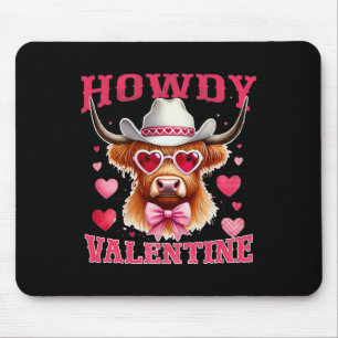 Howdy Valentine Cow Cowboy Valentine’s Day Western Mouse Mat