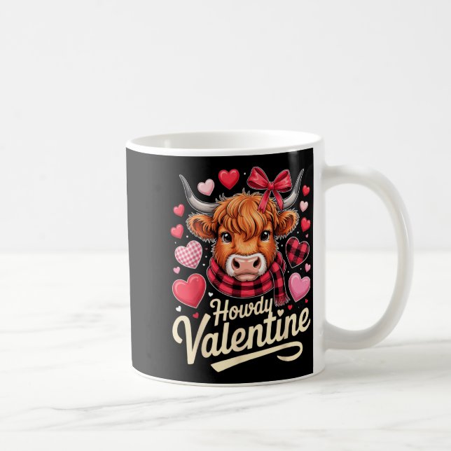Howdy Valentine Cow Love Outfit For Couples And Af Coffee Mug (Right)
