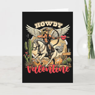 Howdy Valentine Retro Valentine Howdy Cowboy Valen Card