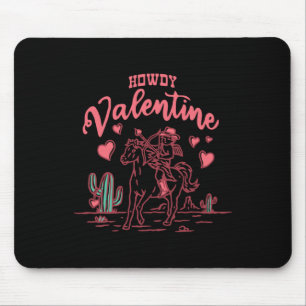 Howdy Valentine Retro Valentine Howdy Cowboy Valen Mouse Mat