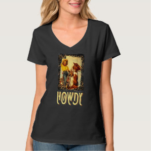 Howdy Vintage Rustic Rodeo Western Southern Cowgir T-Shirt