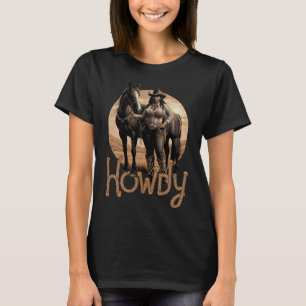 Howdy Western Black Cowgirl African American Woman T-Shirt
