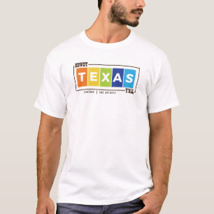 Howdy Y'all Colorful Texas T-Shirt