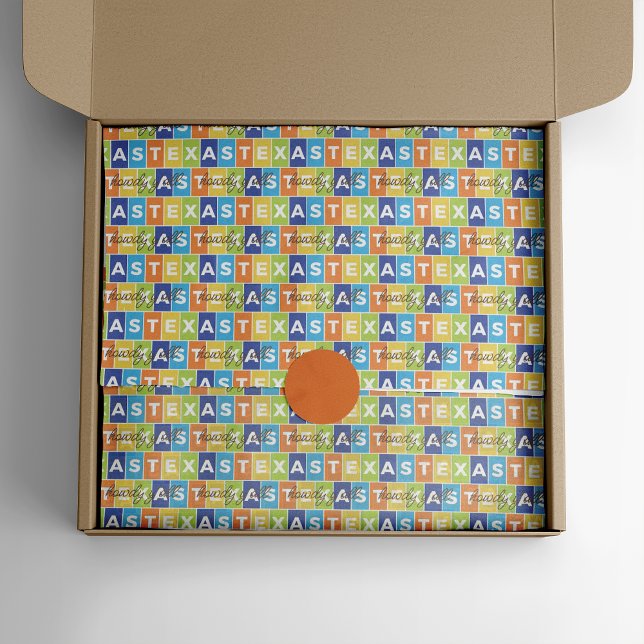 Howdy Y'all Colourful Texas Tissue Paper (Creator Uploaded)