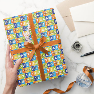 Howdy Y'all Colourful Texas Wrapping Paper