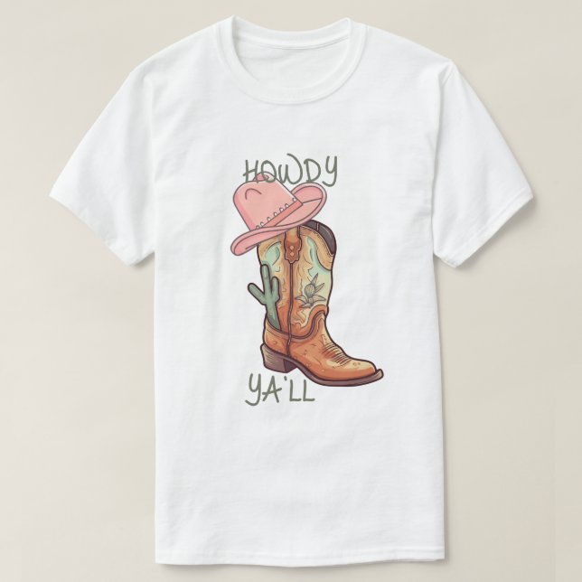 Howdy Ya'll T-Shirt (Design Front)
