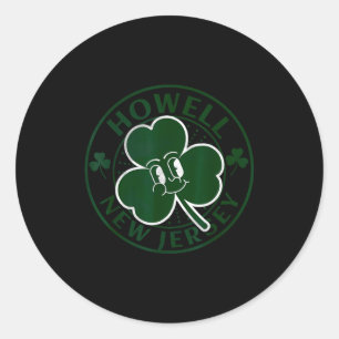 Howell New Jersey Irish Shamrock Nj Retro Souvenir Classic Round Sticker